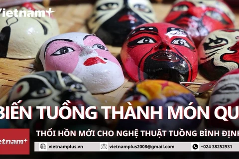 Người "hô biến" những chiếc mặt nạ Tuồng ở Bình Định thành món quà văn hóa