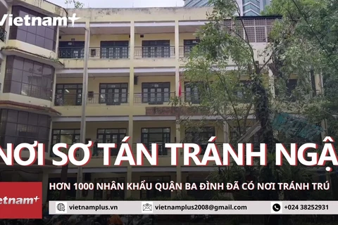 Hà Nội: Bên trong nơi sơ tán hơn 1.000 người dân “chạy lũ” ở quận Ba Đình