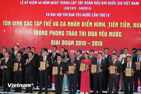 Lễ kỷ niệm 40 năm Thành lập Tập đoàn Dầu khí Việt Nam và Đại hội thi đua yêu nước (Ảnh: Đức Duy/Vietnam+)
