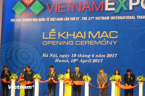 Vietnam Expo 2017 sẽ diễn ra từ ngày 19/4-22/4, tại Trung tâm Hội chợ triển lãm Quốc tế, 91 Trần Hưng Đạo, Hà Nội. (Ảnh: Đức Duy/Vietnam+)