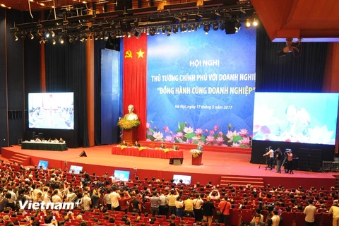 Hội nghị Thủ tướng Chính phủ với Doanh nghiệp. (Ảnh: Đức Duy/Vietnam+)