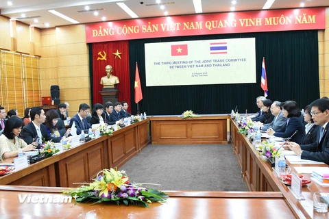 Kỳ họp lần thứ 3 Uỷ ban hỗn hợp về Thương mại Việt Nam-Thái Lan diễn ra ngày 3/8, tại Hà Nội. (Ảnh: Đức Duy/Vietnam+)