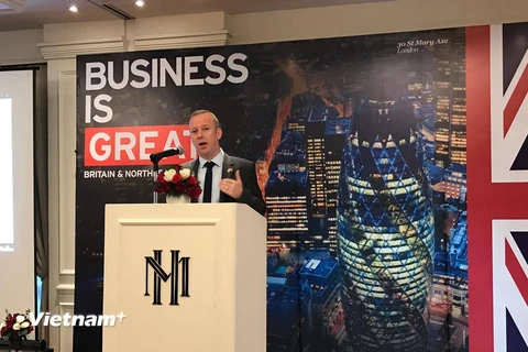 Đại sứ Anh tại Việt Nam phát biểu tại Hội thảo Business is Great. (Ảnh: Đức Duy/Vietnam+)