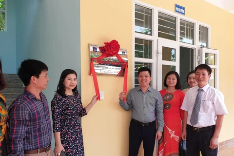 Công trình Trường Tiểu học Cao Lâu khánh thành đúng vào dịp Lễ khai giảng năm học mới 2019 - 2020. (Ảnh: PV/Vietnam+)
