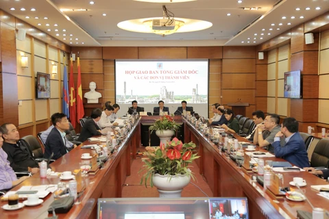 Toàn cảnh cuộc họp Ban lãnh đạo Tập đoàn Dầu khí Việt Nam. (Ảnh: Vietnam+)