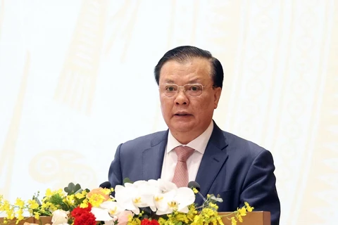 Bộ trưởng Bộ Tài chính Đinh Tiến Dũng phát biểu tại Hội nghị Chính phủ với địa phương sáng 29/12. (Ảnh: TTXVN)
