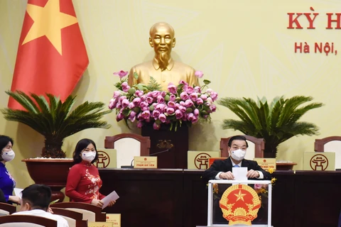 Ông Chu Ngọc Anh, tái đắc cử chức Chủ tịch Ủy ban Nhân dân thành phố Hà Nội nhiệm kỳ 2021-2026. (Ảnh: PV/Vietnam+)