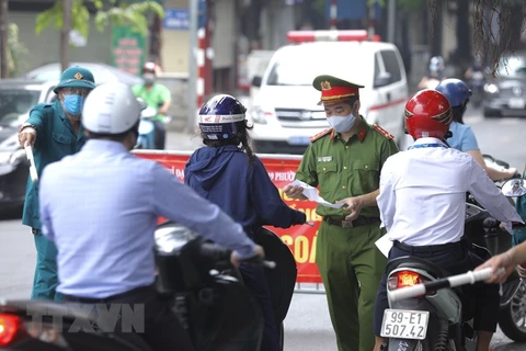 Hà Nội tiếp tục thực hiện giãn cách xã hội toàn thành phố đến 6 giờ ngày 6/9. (Ảnh: TTXVN)