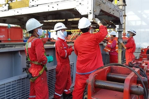 PV Drilling vẫn duy trì hoạt động sản xuất kinh doanh trong mùa dịch COVID-19. (Ảnh: PV/Vietnam+)