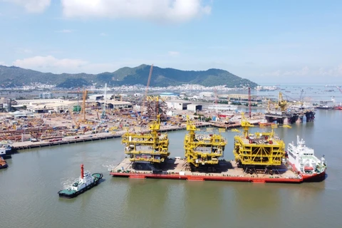Cảng dầu khí tại thành phố Vũng Tàu. (Ảnh: PV/Vietnam+)