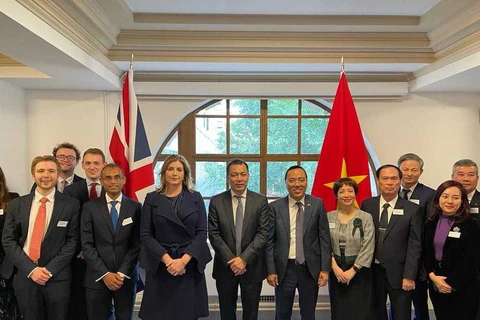 Khóa họp JETCO 12 và các sự kiện bên lề do Thứ trưởng Đặng Hoàng An chủ trì tại Vương quốc Anh từ ngày 23-25/5. (Ảnh: PV/Vietnam+)