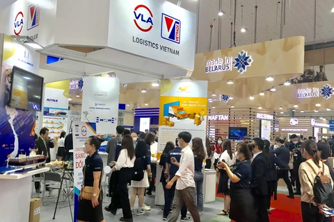 Các doanh nghiệp tham gia Hội chợ Vietnam Expo 2022. (Ảnh: Xuân Quảng/Vietnam+)