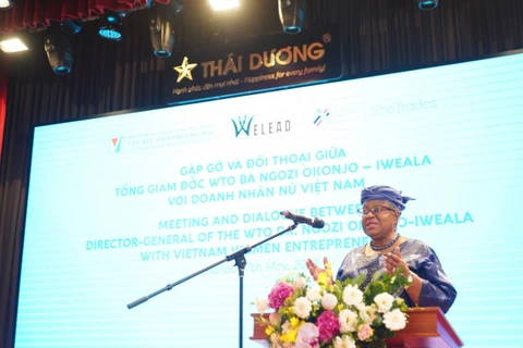 Tổng Giám đốc Thương mại thế giới (WTO) gặp gỡ, đối thoại với các Nữ Doanh nhân Việt Nam. (Ảnh: PV/Vietnam+)
