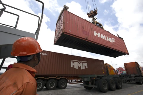 Xuất khẩu hàng hóa bị ảnh hưởng do căng thẳng tại Biển Đỏ. (Ảnh: Đức Duy/Vietnam+)