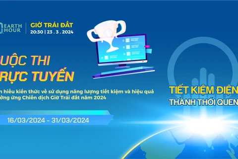 Bộ Công Thương tổ chức cuộc thi trực tuyến về sử dụng năng lượng tiết kiệm và hiệu quả hưởng ứng Chiến dịch Giờ Trái đất năm 2024. (Ảnh: PV/Vietnam+)