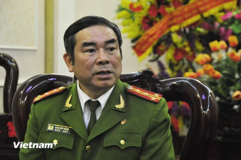 Đại tá Đào Hữu Thắng - Phó cục trưởng Cục Cảnh sát Phòng cháy chữa cháy và Cứu nạn cứu hộ. (Ảnh: Võ Phương/Vietnam+)