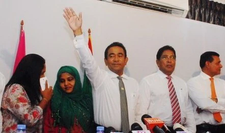 Ông Abdulla Yameen (giữa). (Nguồn: AFP)
