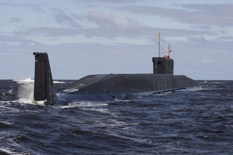 Tàu ngầm Yuri Dolgoruky của Nga. (Nguồn: AFP/TTXVN)