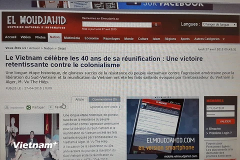 Truyền thông Algeria ca ngợi Chiến thắng 30/4 của nhân dân Việt Nam