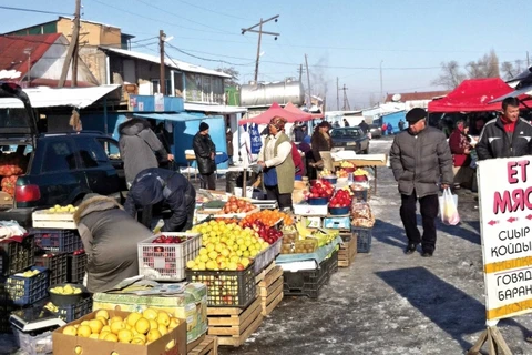 Một khu chợ ở Kazakhstan. (Nguồn: goodfruit.com)