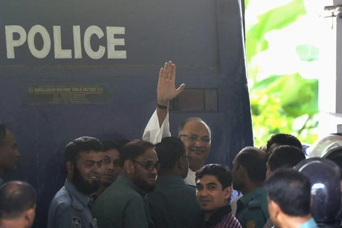 Salauddin Quader Chowdhury (áo trắng) bị kết án tử hình. (Nguồn: Reuters)