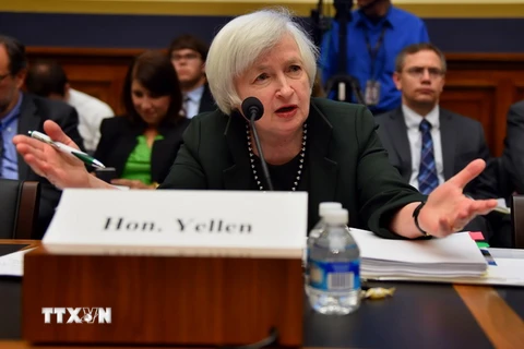 Chủ tịch Cục dự trữ liên bang Mỹ (Fed) Janet Yellen. (Nguồn: AFP/TTXVN)