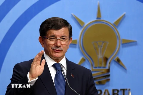 Thủ tướng Thổ Nhĩ Kỳ Ahmet Davutoglu. (Nguồn: AFP/TTXVN)