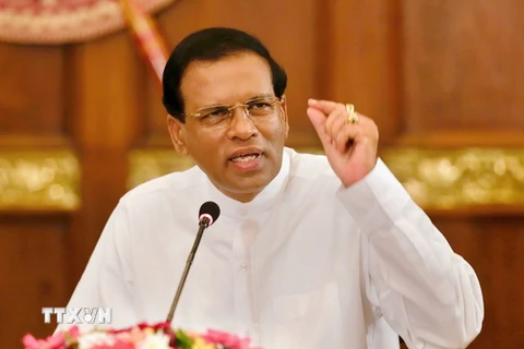 Tổng thống Sri Lanka Maithripala Sirisena. (Nguồn: AFP/TTXVN)
