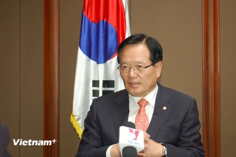 Ông Chung Ui-hwa, Chủ tịch Quốc hội Hàn Quốc. (Ảnh: Vũ Toàn-Phạm Duy/Vietnam+)