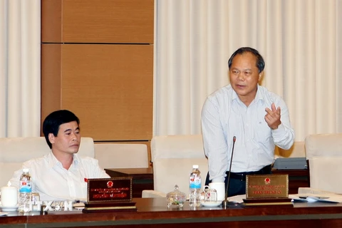Chủ nhiệm Ủy ban Pháp luật của Quốc hội Phan Trung Lý phát biểu ý kiến. (Ảnh: Phạm Kiên​/TTXVN)
