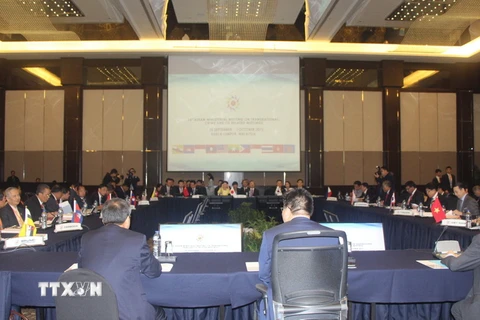 Hội nghị cấp Bộ trưởng các nước ASEAN +3 về phòng, chống tội phạm xuyên quốc gia. (Ảnh: Kim Dung-Chí Giáp/TTXVN)