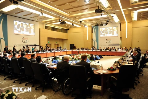 Quang cảnh Hội nghị Bộ trưởng Tài chính và Thống đốc Ngân hàng Trung ương G-20 tháng 2/2105. (Nguồn: AFP/TTXVN)