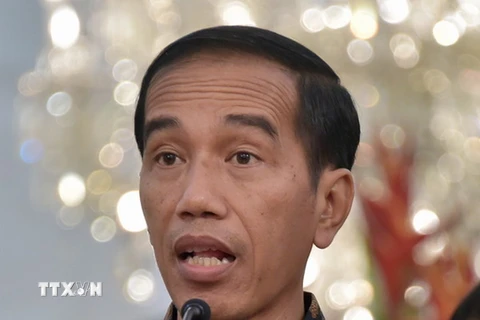 Tổng thống Indonesia Joko Widodo tại một buổi lễ ở thủ đô Jakarta ngày 9/9. (Nguồn: AFP/TTXVN) 