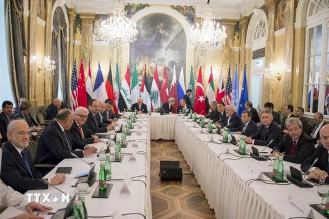 Toàn cảnh Hội nghị quốc tế về Syria tại Vienna. (Nguồn: AFP/TTXVN)