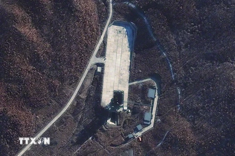 Trung tâm vũ trụ Sohae ở huyện Cholsan, tỉnh Bắc Phyongan, Triều Tiên ngày 23/11/2012. (Nguồn: THX/TTXVN)