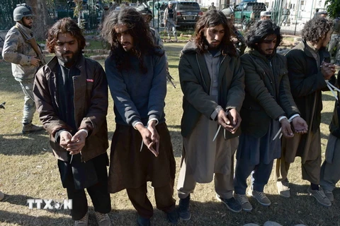 Các tay súng Taliban bị lực lượng an ninh Afghanistan bắt giữ ngày 29/12 . (Nguồn: AFP/TTXVN)