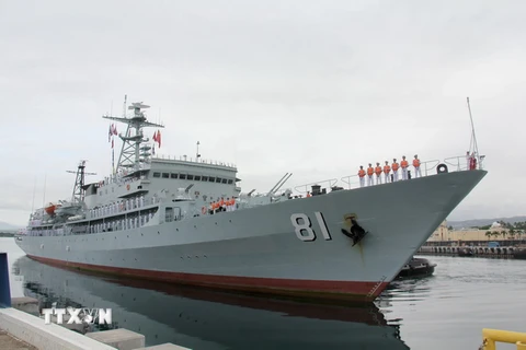Tàu Trịnh Hòa của hải quân Trung Quốc. (Nguồn: THX/TTXVN)