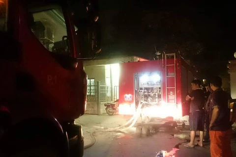 Hiện trường một vụ hỏa hoạn ở Hà Nội. (Ảnh: Cộng tác viên)