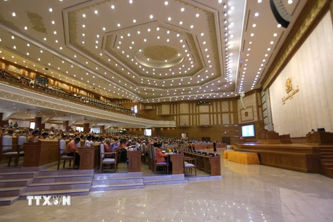 Toàn cảnh phiên họp Quốc hội Myanmar ở Nay Pyi Taw ngày 8/2. (Nguồn: THX/TTXVN)