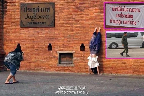 Thái Lan phẫn nộ vì bức ảnh du khách Trung Quốc "trồng cây chuối"
