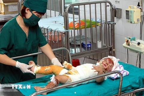 Em bé 25 tháng tuổi bị dập 1/2 não tại cơ sở trông trẻ ở Đắk Lắk