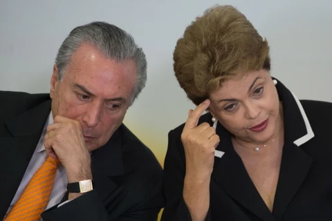 Tổng thống Brazil Dilma Rousseff (phải) và Phó Tổng thống Michel Temer. (Nguồn: Reuters)