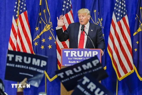 Ông Donald Trump phát biểu tại South Bend, Indiana ngày 2/5. (Nguồn: EPA/TTXVN)
