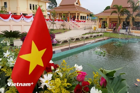Hồ sen trong khu tưởng niệm, nơi sẽ thả cá lấy từ Ao cá Bác Hồ tại Hà Nội. (Ảnh: Sơn Nam-Quang Thuận/Vietnam+)
