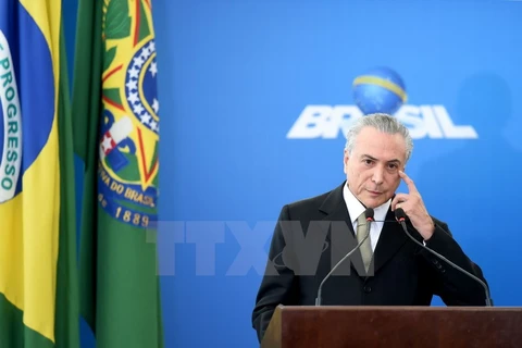 Tổng thống lâm thời Brazil Michel Teme. (Ảnh: AFP/TTXVN)