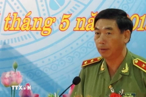 Trung tướng Lê Văn Đệ, Phó Tổng cục trưởng Tổng cục Chính trị Công an nhân dân. (Ảnh: Anh Minh/TTXVN)