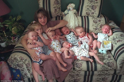 Những em bé này là ca sinh 7 đầu tiên trên thế giới. Đến nay, chúng đã tốt nghiệp cấp 3. (Nguồn: Getty Images)