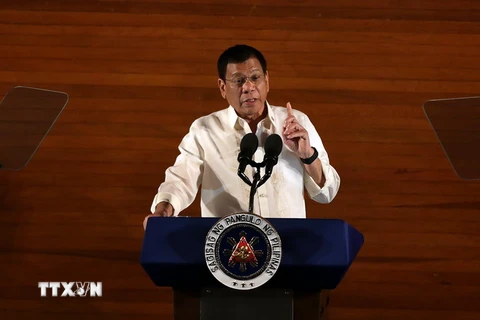 Tổng thống Philippines Rodrigo Duterte. (Nguồn: THX/TTXVN)