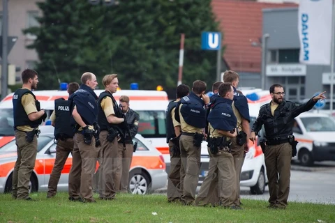 Cảnh sát đặc nhiệm được triển khai ở Munich. (Nguồn: AFP/TTXVN)