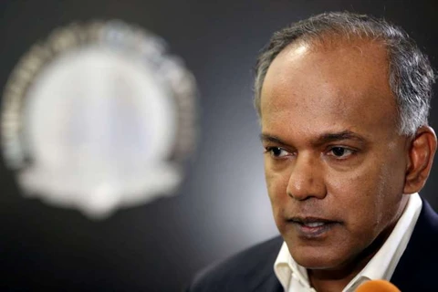 Bộ trưởng Nội vụ Singapore K. Shanmugam. (Nguồn: straitstimes.com)